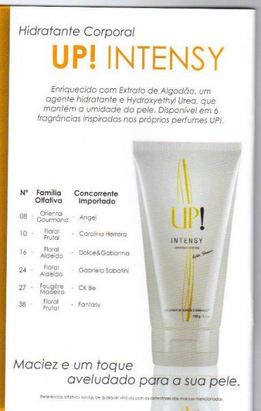 creme hidratante  disponivel em 6 flagrancias
